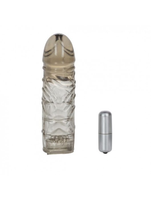 Дымчатая удлиняющая насадка с вибропулей Extend it Up! - 12,75 см. - California Exotic Novelties - в Ростове-на-Дону купить с доставкой