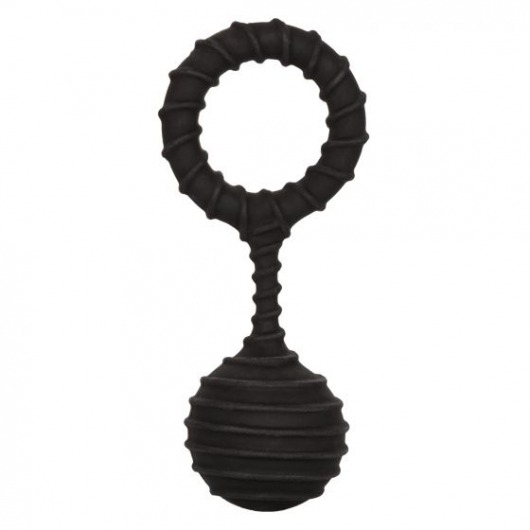 Черное эрекционное кольцо с утяжелителем Weighted Ring Large - California Exotic Novelties - в Ростове-на-Дону купить с доставкой