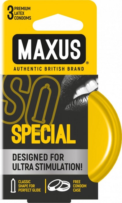 Презервативы с точками и рёбрами в железном кейсе MAXUS Special - 3 шт. - Maxus - купить с доставкой в Ростове-на-Дону