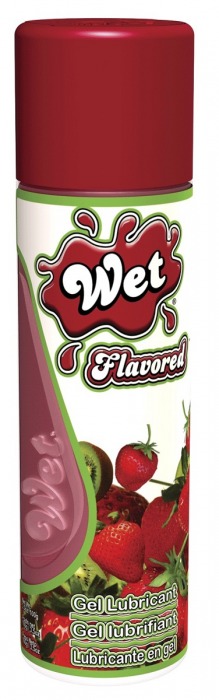 Лубрикант Wet Flavored Kiwi Strawberry с ароматом киви и клубники - 106 мл. - Wet International Inc. - купить с доставкой в Ростове-на-Дону