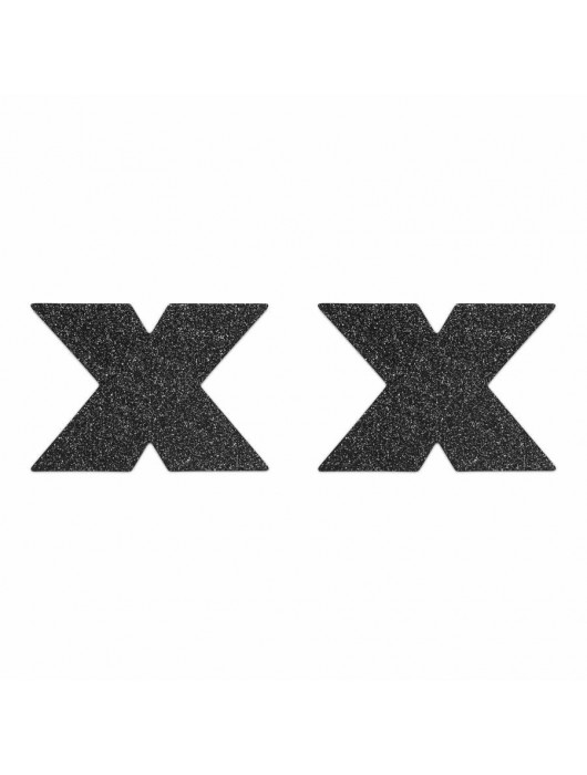 Черные крестообразные пэстисы FLASH CROSS PASTIES - Bijoux Indiscrets купить с доставкой