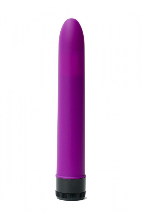Фиолетовый гладкий вибратор с силиконовым напылением - 17,5 см. - 4sexdreaM