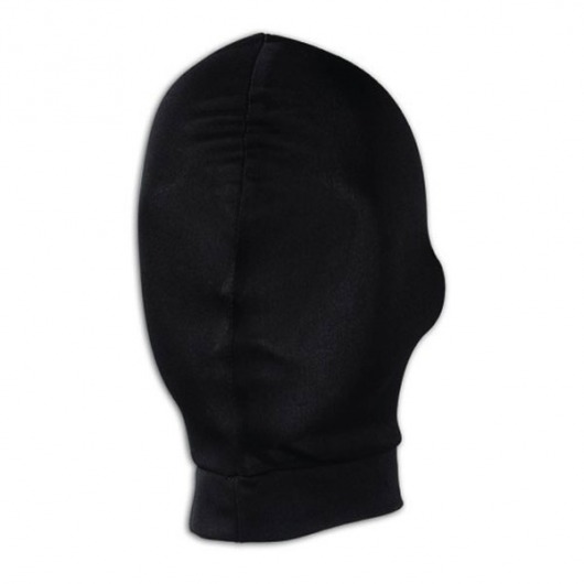 Черная глухая маска на голову - Lux Fetish - купить с доставкой в Ростове-на-Дону