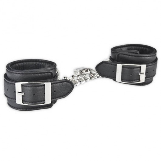 Кожаные наручники на цепи - Lux Fetish - купить с доставкой в Ростове-на-Дону