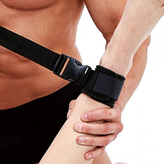 Черные фиксаторы для глубокого проникновения G-Spot Pal - Lux Fetish - купить с доставкой в Ростове-на-Дону