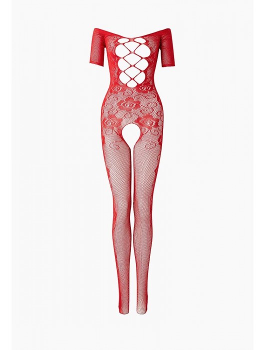 Обольстительный боди-комбинезон c рукавами и вырезом на груди - Le Frivole купить с доставкой