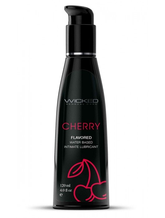 Лубрикант с ароматом сладкой вишни WICKED AQUA Cherry - 120 мл. - Wicked - купить с доставкой в Ростове-на-Дону