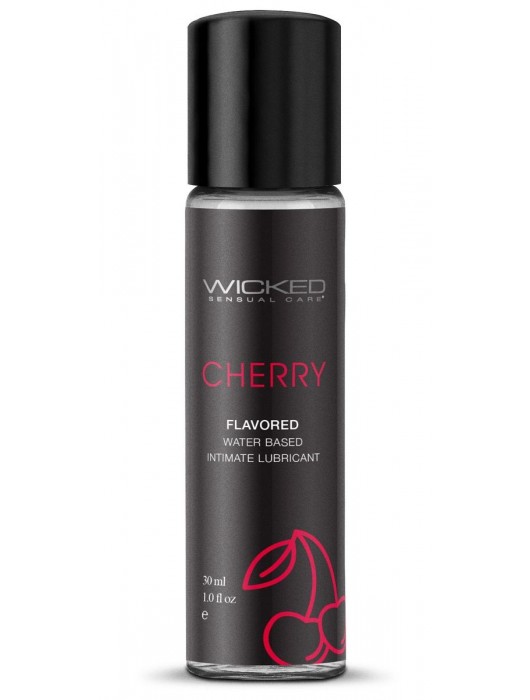 Лубрикант с ароматом сладкой вишни WICKED AQUA Cherry - 30 мл. - Wicked - купить с доставкой в Ростове-на-Дону