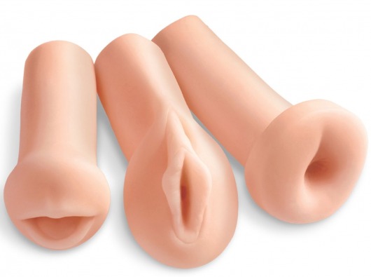 Комплект из 3 мастурбаторов All 3 Holes: вагина, анус, ротик - Pipedream - в Ростове-на-Дону купить с доставкой