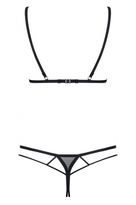 Пикантное контактное боди со стреп-лентами - Obsessive купить с доставкой