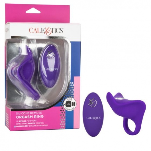 Фиолетовое перезаряжаемое эрекционное кольцо Silicone Remote Orgasm Ring - California Exotic Novelties - в Ростове-на-Дону купить с доставкой