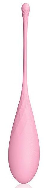 Нежно-розовый каплевидный вагинальный шарик со шнурком - Bior toys