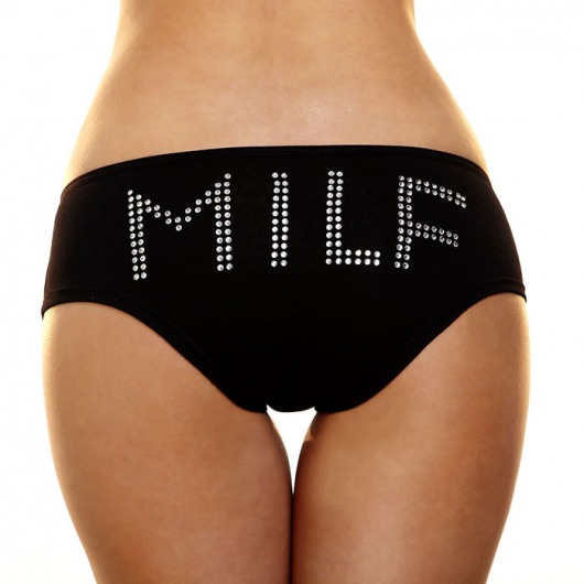 Трусики-слип с надписью стразами MILF - Hustler Lingerie купить с доставкой