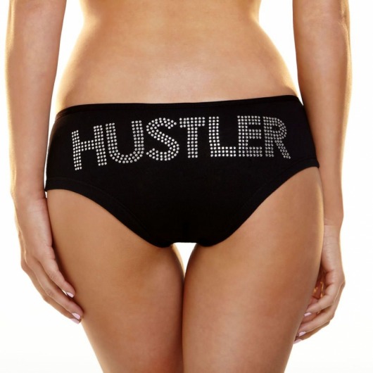 Трусики-слип с надписью стразами Hustler - Hustler Lingerie купить с доставкой