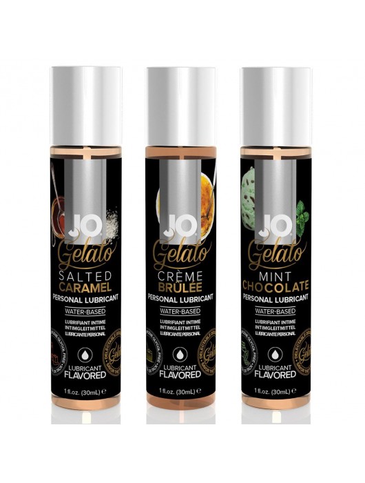 Подарочный набор вкусовых лубрикантов Tri-Me Triple Pack Gelato - System JO - купить с доставкой в Ростове-на-Дону