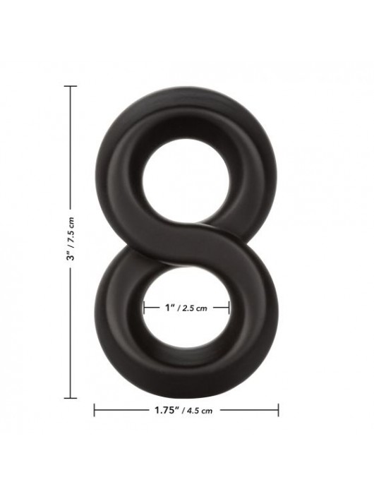 Двойное эрекционное кольцо Ultra-Soft Crazy 8 - California Exotic Novelties - в Ростове-на-Дону купить с доставкой