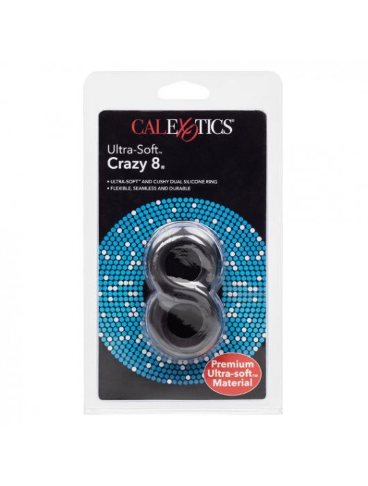 Двойное эрекционное кольцо Ultra-Soft Crazy 8 - California Exotic Novelties - в Ростове-на-Дону купить с доставкой