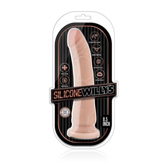 Телесный фаллоимитатор 8.5 Inch Silicone Dildo - 21,6 см. - Blush Novelties