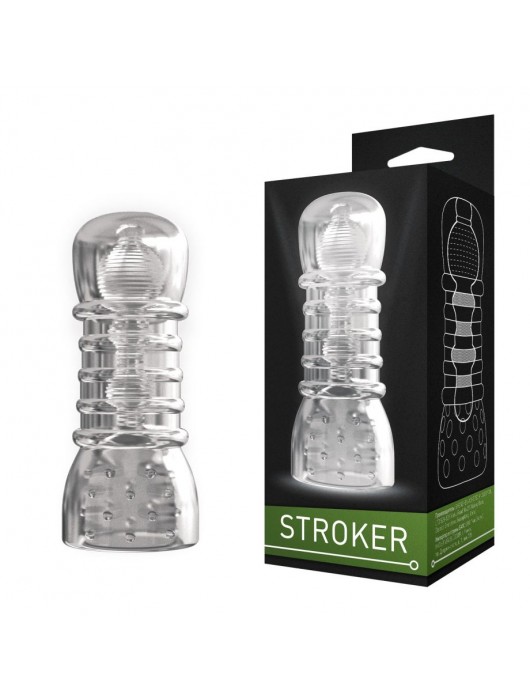 Прозрачный двусторонний мастурбатор STROKER №2 - Rubber Tech Ltd - в Ростове-на-Дону купить с доставкой