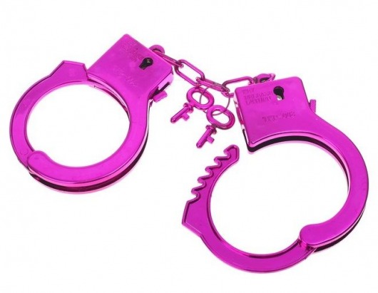 Ярко-розовые пластиковые наручники  Блеск - Сима-Ленд - купить с доставкой в Ростове-на-Дону