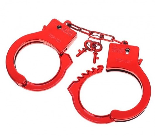 Красные пластиковые наручники  Блеск - Сима-Ленд - купить с доставкой в Ростове-на-Дону