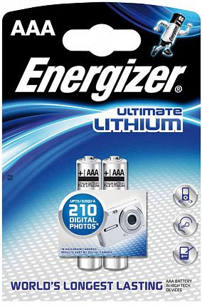 Батарейки Energizer Ultimate Lithium FR03/L92 AAA - 2 шт. - Energizer - купить с доставкой в Ростове-на-Дону
