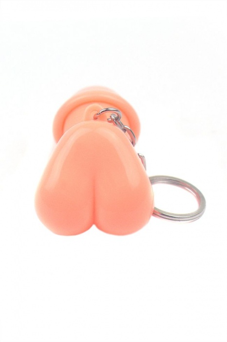 Телесный брелок для ключей в форме пениса - Romfun - купить с доставкой в Ростове-на-Дону