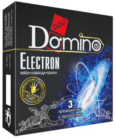 Ароматизированные презервативы Domino Electron - 3 шт. - Domino - купить с доставкой в Ростове-на-Дону