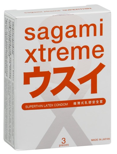Ультратонкие презервативы Sagami Xtreme SUPERTHIN - 3 шт. - Sagami - купить с доставкой в Ростове-на-Дону