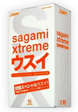 Ультратонкие презервативы Sagami Xtreme SUPERTHIN - 15 шт. - Sagami - купить с доставкой в Ростове-на-Дону