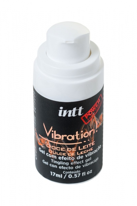 Жидкий массажный гель VIBRATION Dulce de Leche с ароматом сгущенного молока и эффектом вибрации - 17 мл. - INTT - купить с доставкой в Ростове-на-Дону