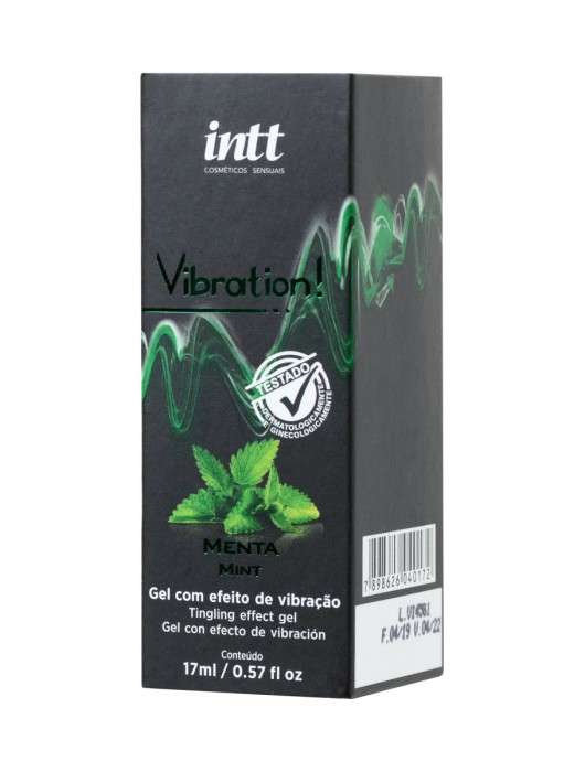Жидкий массажный гель VIBRATION Mint с ароматом мяты и эффектом вибрации - 17 мл. - INTT - купить с доставкой в Ростове-на-Дону
