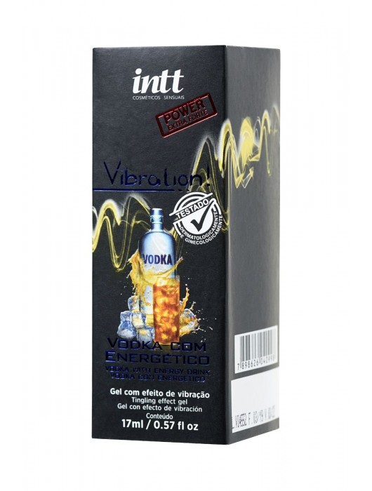 Массажный гель INTT VIBRATION Vodka mixed with energy drink с необычным ароматом и эффектом вибрации - 17 мл. - INTT - купить с доставкой в Ростове-на-Дону