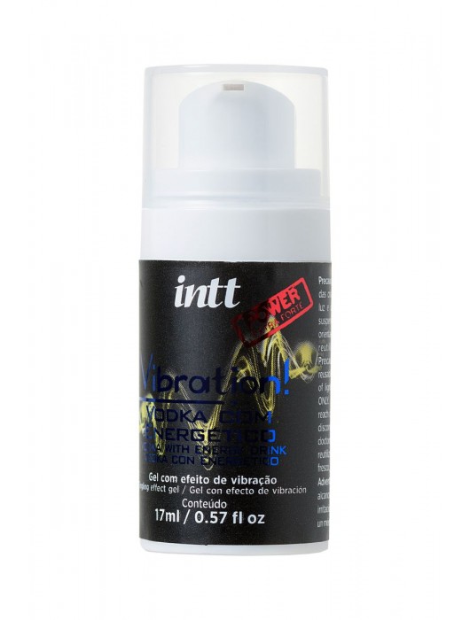 Массажный гель INTT VIBRATION Vodka mixed with energy drink с необычным ароматом и эффектом вибрации - 17 мл. - INTT - купить с доставкой в Ростове-на-Дону