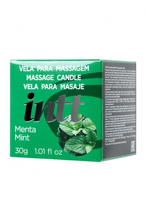 Массажная свеча для поцелуев Mint с ароматом мяты - 30 гр. - INTT - купить с доставкой в Ростове-на-Дону
