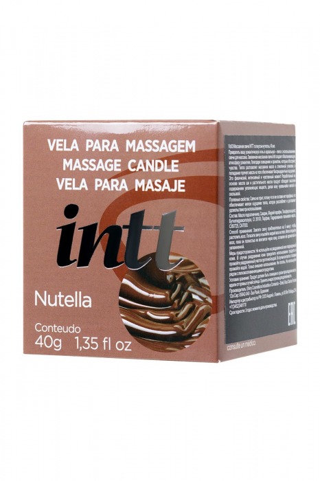 Массажная свеча для поцелуев Nutella с ароматом Нутеллы - 30 гр. - INTT - купить с доставкой в Ростове-на-Дону