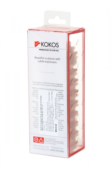 Телесная реалистичная насадка KOKOS Extreme Sleeve 03 с дополнительной стимуляцией - 12,7 см. - KOKOS - в Ростове-на-Дону купить с доставкой