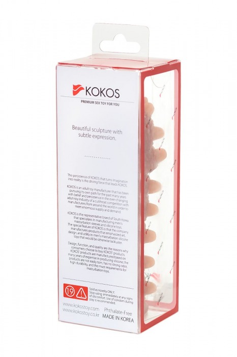 Телесная реалистичная насадка KOKOS Extreme Sleeve 04 с дополнительной стимуляцией - 12,7 см. - KOKOS - в Ростове-на-Дону купить с доставкой