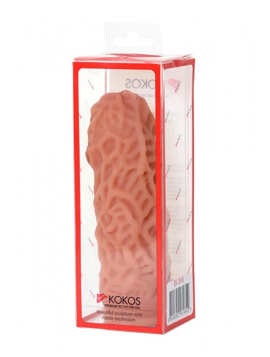Телесная реалистичная насадка KOKOS Extreme Sleeve 12 с дополнительной стимуляцией - 12,7 см. - KOKOS - в Ростове-на-Дону купить с доставкой