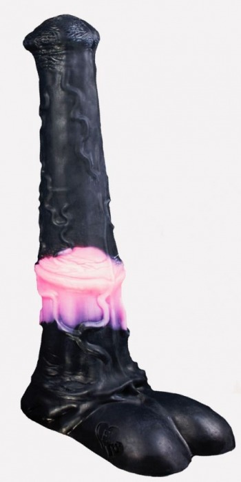 Черно-розовый фаллоимитатор  Мустанг large+  - 52 см. - Erasexa - купить с доставкой в Ростове-на-Дону