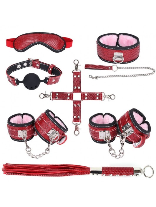 Большой игровой набор БДСМ: маска, ошейник, кляп, фиксатор, наручники, оковы, плеть - Bior toys - купить с доставкой в Ростове-на-Дону