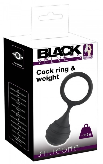 Черное силиконовое кольцо Cock ring   weight с утяжелением - Orion - в Ростове-на-Дону купить с доставкой