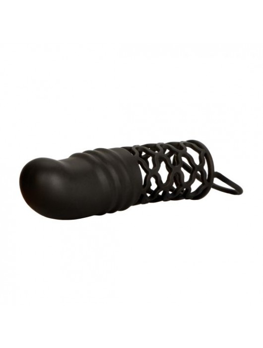 Черная удлиняющая насадка на пенис Silicone 2 Extension - 14,5 см. - California Exotic Novelties - в Ростове-на-Дону купить с доставкой