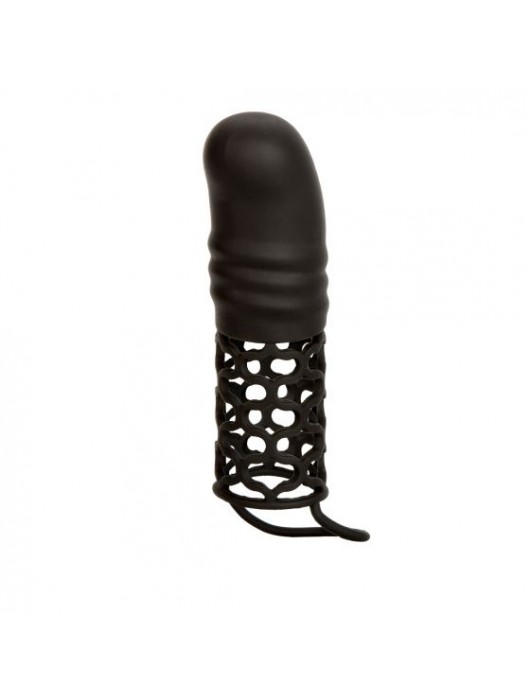 Черная удлиняющая насадка на пенис Silicone 2 Extension - 14,5 см. - California Exotic Novelties - в Ростове-на-Дону купить с доставкой