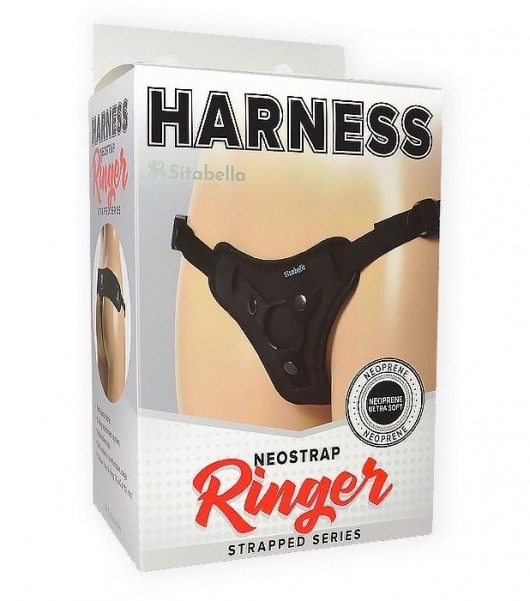 Чёрные трусики HARNESS Ringer - размер M-XL - Sitabella - купить с доставкой в Ростове-на-Дону
