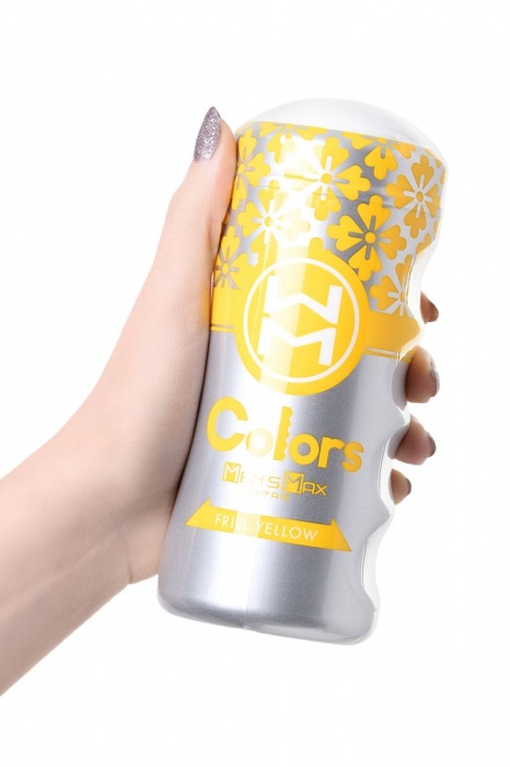 Мультирельефный мастурбатор MensMax Colors - Frill Yellow - Men sMax - в Ростове-на-Дону купить с доставкой