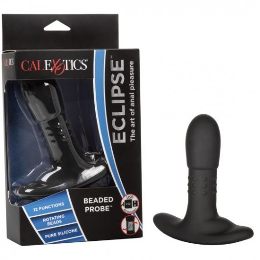 Черный массажер простаты Eclipse Beaded Probe - 12,75 см. - California Exotic Novelties - в Ростове-на-Дону купить с доставкой