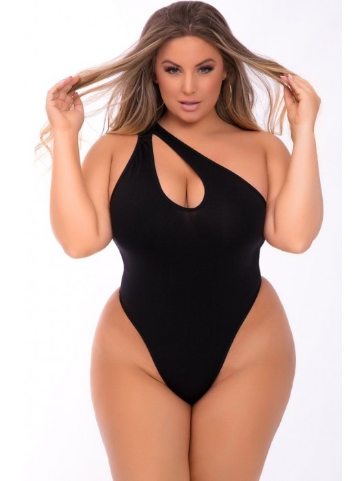 Восхитительное женское боди с асимметричными бретелями - Pink Lipstick купить с доставкой