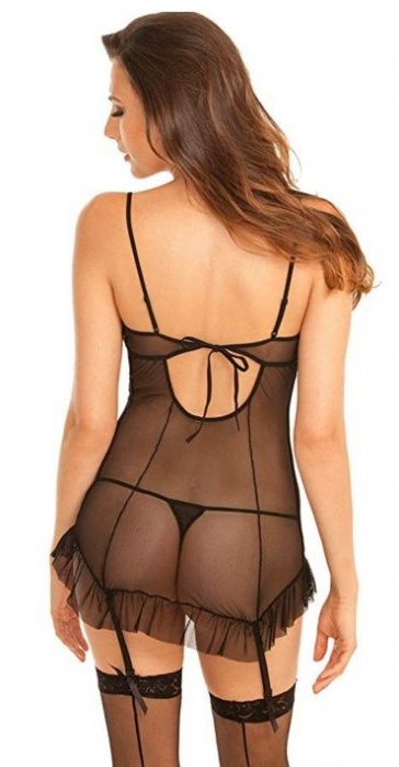 Изящная короткая сорочка с оборочкой по краю - Rene Rofe купить с доставкой