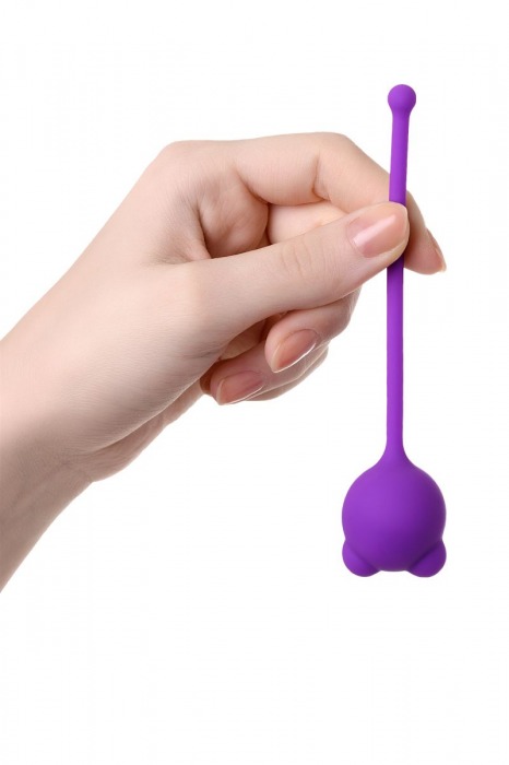 Фиолетовый силиконовый вагинальный шарик A-Toys с ушками - A-toys